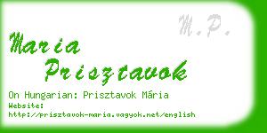 maria prisztavok business card